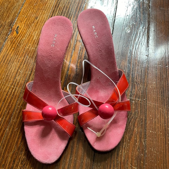 Marc Jacobs vintage pink patent and suede mules size 39 🌸💕 - Picture 2 of 6